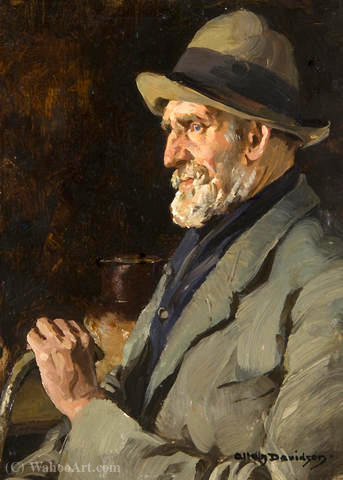 Wikioo.org - The Encyclopedia of Fine Arts - Painting, Artwork by Allan Douglas Davidson - Fisherman