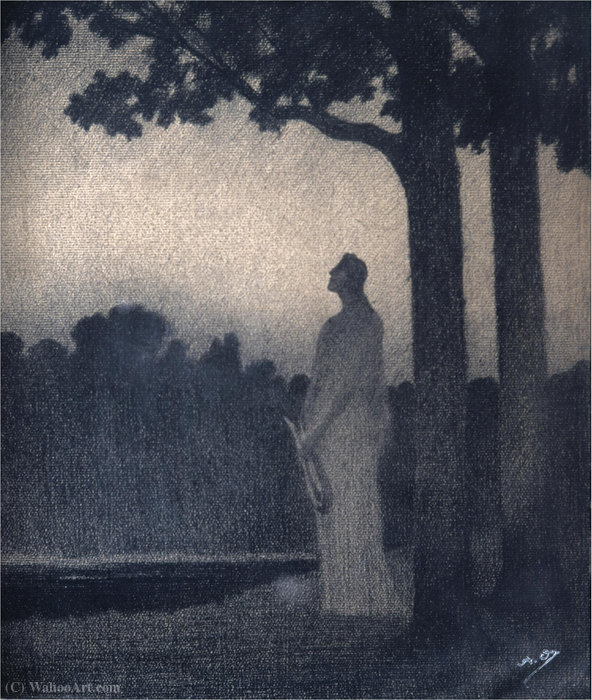 Wikioo.org - The Encyclopedia of Fine Arts - Painting, Artwork by Alphonse Osbert - Reverie moonlit