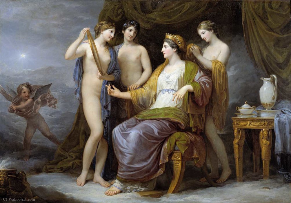 Wikioo.org - The Encyclopedia of Fine Arts - Painting, Artwork by Andrea Appiani - Juno Dressed by the Graces