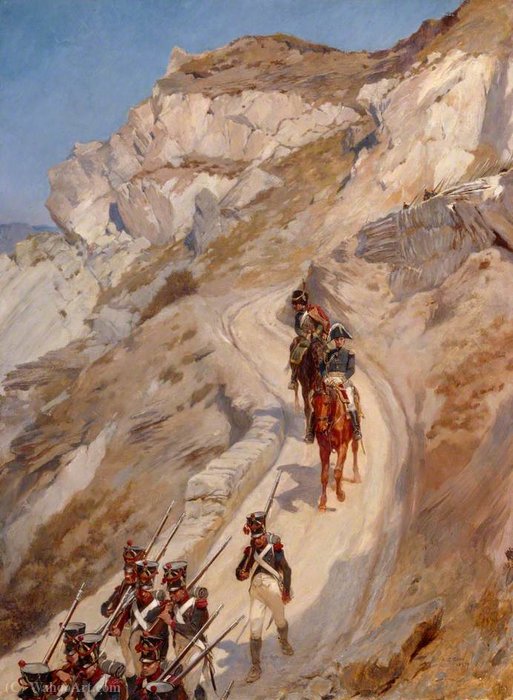 WikiOO.org - Encyclopedia of Fine Arts - Maleri, Artwork Andrew Carrick Gow - A mountain pass