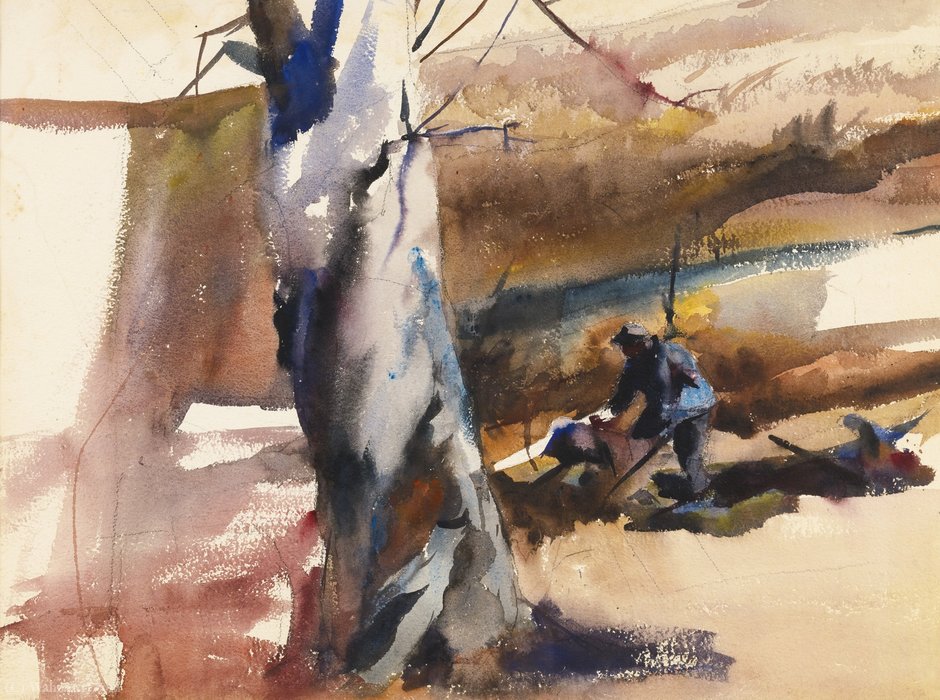 WikiOO.org - Енциклопедия за изящни изкуства - Живопис, Произведения на изкуството Andrew Wyeth - Beech tree