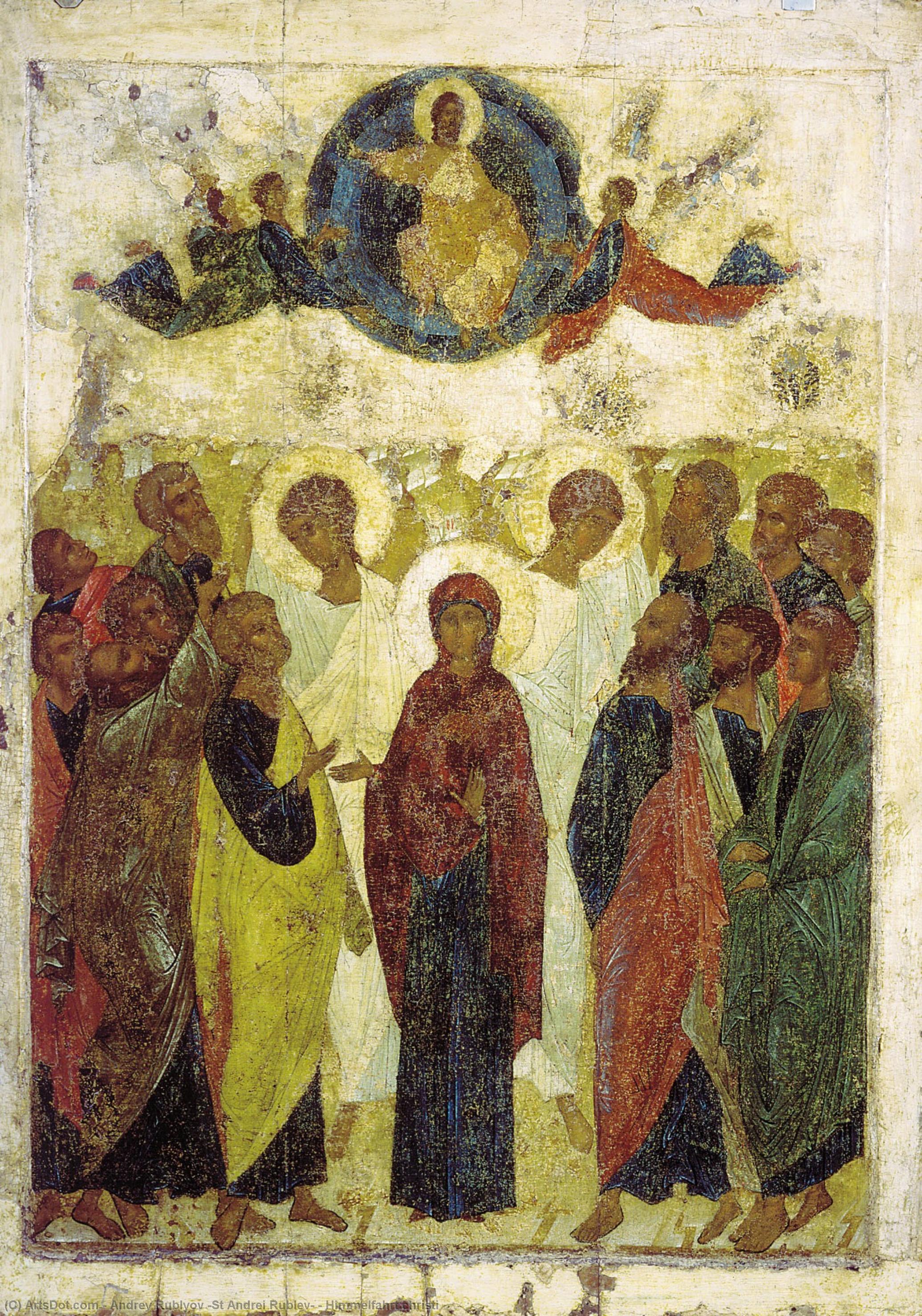 Wikioo.org - The Encyclopedia of Fine Arts - Painting, Artwork by Andrey Rublyov (St Andrei Rublev) - Himmelfahrt christi