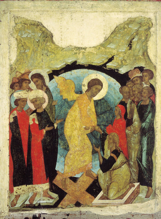 WikiOO.org - Encyclopedia of Fine Arts - Maleri, Artwork Andrey Rublyov (St Andrei Rublev) - The Descent into Hell