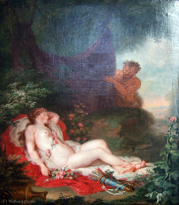 Wikioo.org – La Enciclopedia de las Bellas Artes - Pintura, Obras de arte de Anna Dorothea Therbusch - Júpiter y Antíope