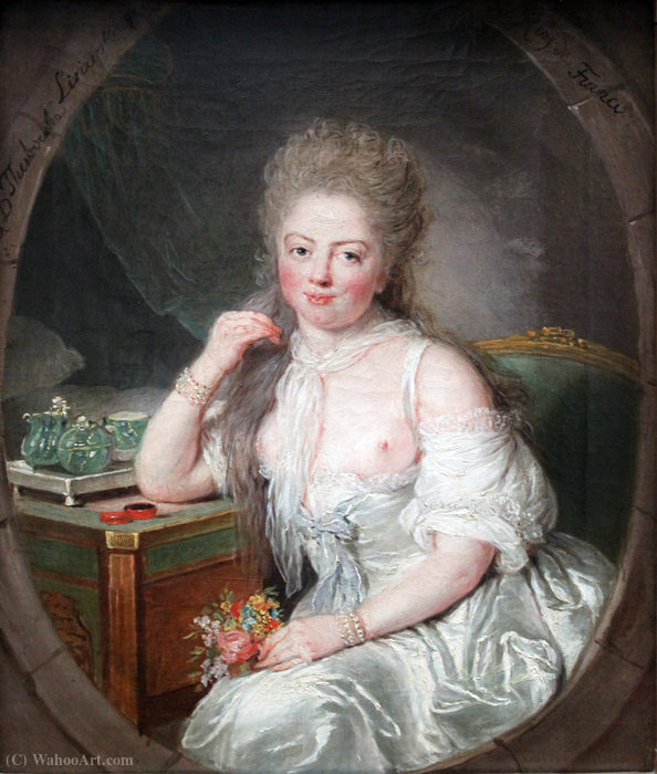 WikiOO.org - Encyclopedia of Fine Arts - Maalaus, taideteos Anna Dorothea Therbusch - Young woman in a negligee