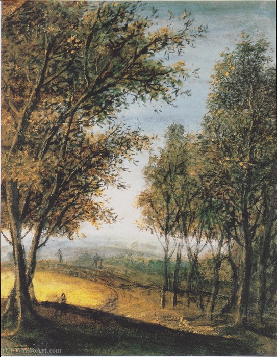 Wikioo.org - The Encyclopedia of Fine Arts - Painting, Artwork by Anthonie Waterloo - Forest edge