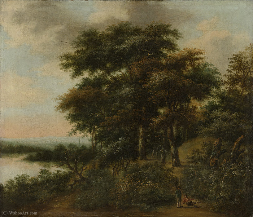 Wikioo.org - The Encyclopedia of Fine Arts - Painting, Artwork by Anthonie Waterloo - Wooded landscape
