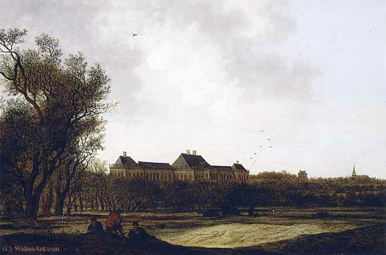 WikiOO.org - Εγκυκλοπαίδεια Καλών Τεχνών - Ζωγραφική, έργα τέχνης Anthony Jansz Van Der Croos - View House in Nieu-burg in Rijswijk