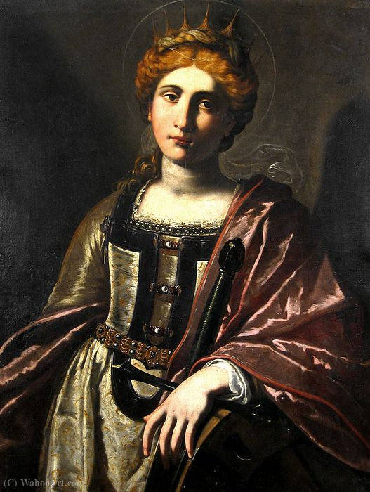 Wikioo.org - The Encyclopedia of Fine Arts - Painting, Artwork by Antiveduto Gramatica - Saint Catherine of Alexandria