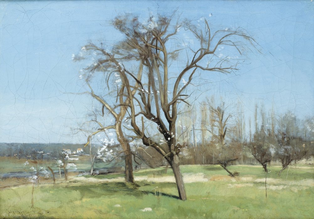 Wikioo.org - The Encyclopedia of Fine Arts - Painting, Artwork by Antoine Chintreuil - First days of spring