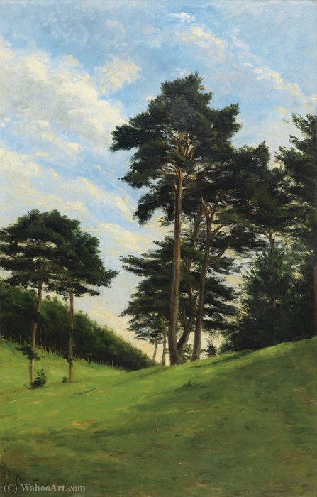 WikiOO.org - Encyclopedia of Fine Arts - Maleri, Artwork Antoine Chintreuil - Trees on the prairie
