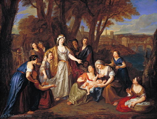 WikiOO.org - Encyclopedia of Fine Arts - Målning, konstverk Charles Antoine Coypel - The Finding of Moses
