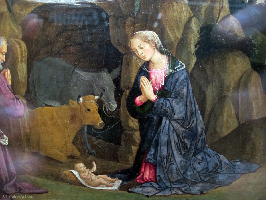 Wikioo.org - The Encyclopedia of Fine Arts - Painting, Artwork by Antoniazzo Romano - Nativity