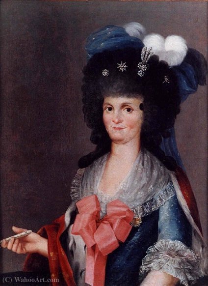 WikiOO.org - אנציקלופדיה לאמנויות יפות - ציור, יצירות אמנות Antonio Carnicero Y Mancio - Portrait of María Luisa de Parma