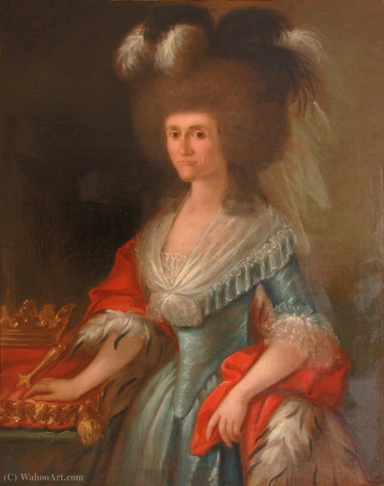 Wikioo.org - The Encyclopedia of Fine Arts - Painting, Artwork by Antonio Carnicero Y Mancio - Portrait of María Luisa of Parma