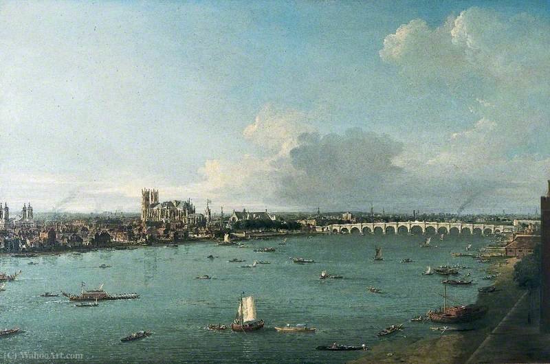 Wikioo.org - The Encyclopedia of Fine Arts - Painting, Artwork by Antonio Joli - Westminster from the River, London
