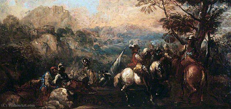 Wikioo.org - The Encyclopedia of Fine Arts - Painting, Artwork by Antonio Maria Marini - Battle scene