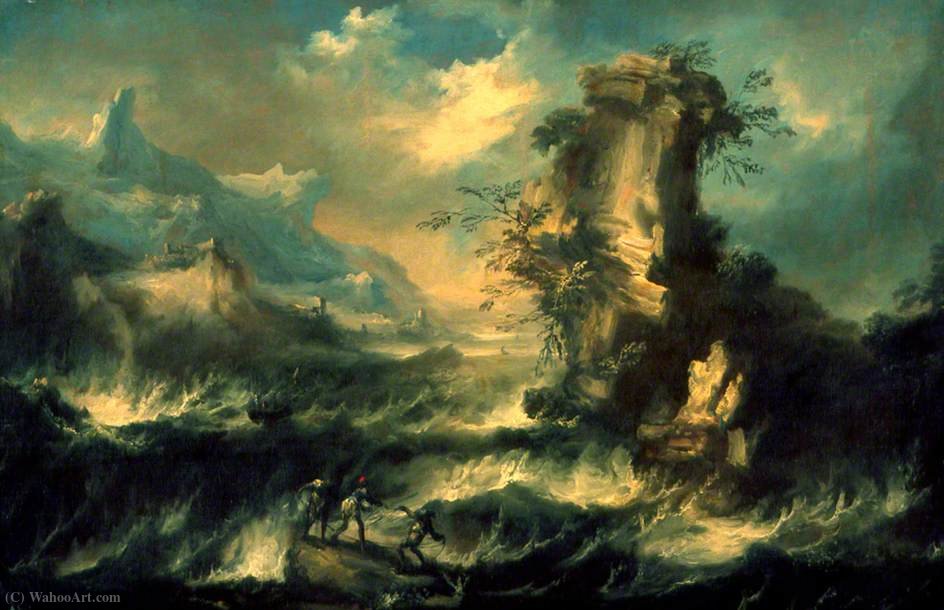 Wikioo.org - The Encyclopedia of Fine Arts - Painting, Artwork by Antonio Maria Marini - Italian seascape