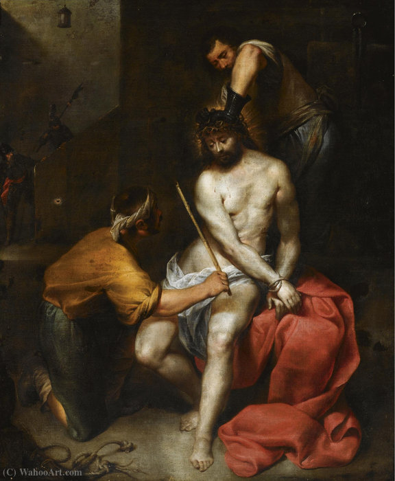 Wikioo.org – La Enciclopedia de las Bellas Artes - Pintura, Obras de arte de Antonio Maria Vassallo - La flagelación de Cristo