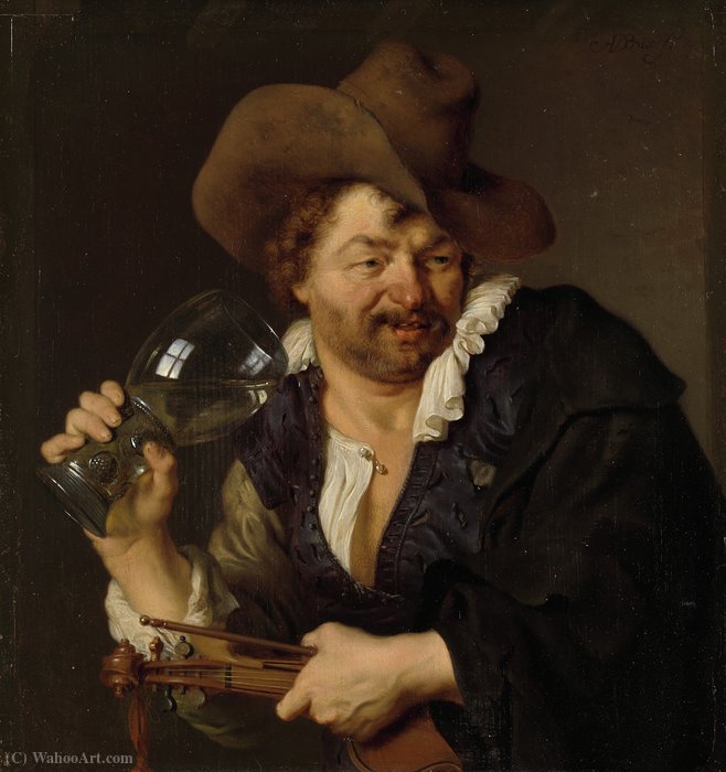 Wikioo.org - The Encyclopedia of Fine Arts - Painting, Artwork by Arie De Vois - The cheerful musician