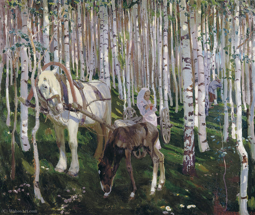 Wikioo.org - The Encyclopedia of Fine Arts - Painting, Artwork by Arkady Rylov - In the Forrest