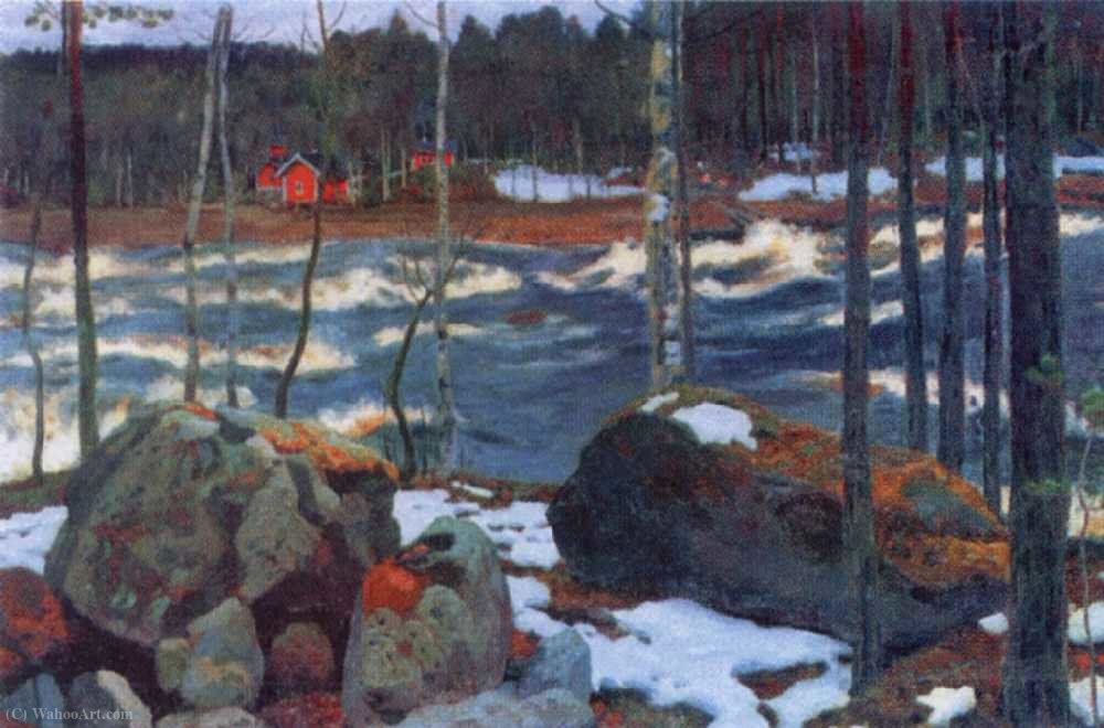Wikioo.org - The Encyclopedia of Fine Arts - Painting, Artwork by Arkady Rylov - Thundering river