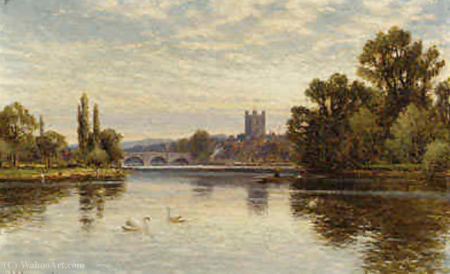 Wikioo.org - The Encyclopedia of Fine Arts - Painting, Artwork by Arthur Augustus Ii Glendening - Henley on the Thames