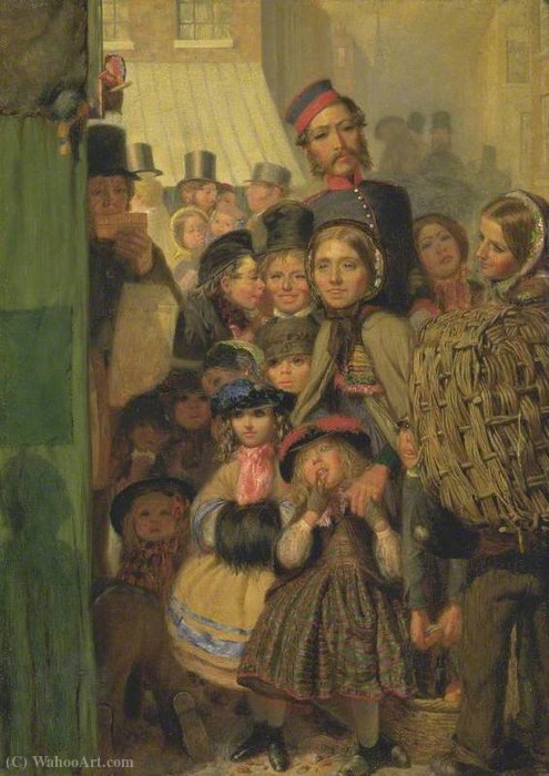 Wikioo.org - The Encyclopedia of Fine Arts - Painting, Artwork by Arthur Boyd Houghton - Punch and Judy