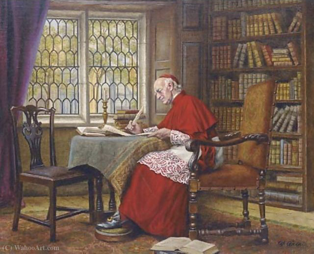 WikiOO.org - 백과 사전 - 회화, 삽화 Arthur Longlands Grace - The cardinal
