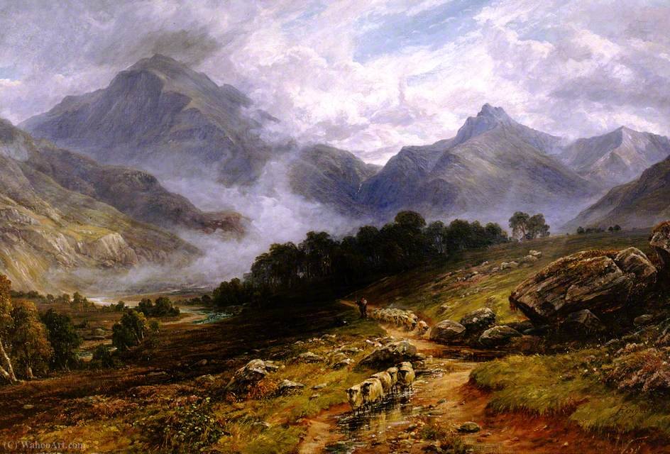 Wikioo.org - The Encyclopedia of Fine Arts - Painting, Artwork by Arthur Perigal - Morning in Glen Nevis