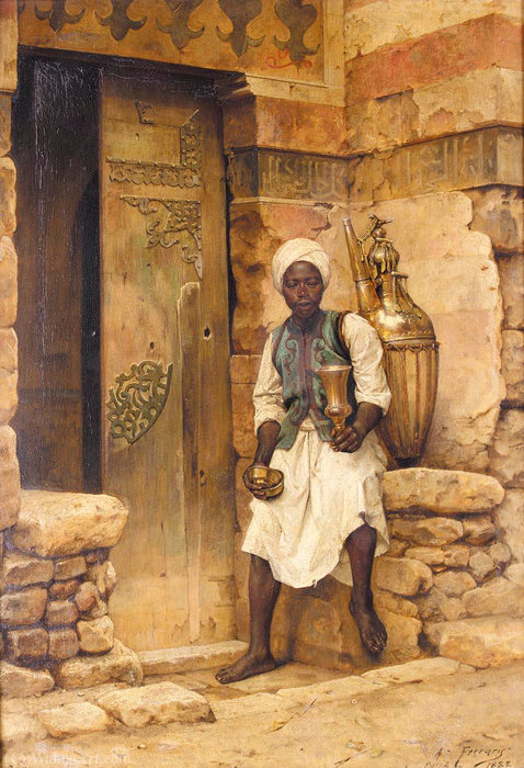 WikiOO.org - Encyclopedia of Fine Arts - Festés, Grafika Arthur Von Ferraris - A nubian boy
