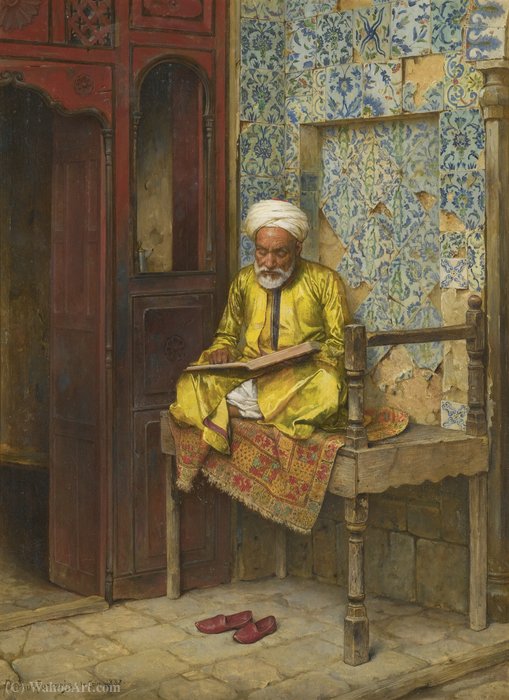Wikioo.org - The Encyclopedia of Fine Arts - Painting, Artwork by Arthur Von Ferraris - The learned man of cairo