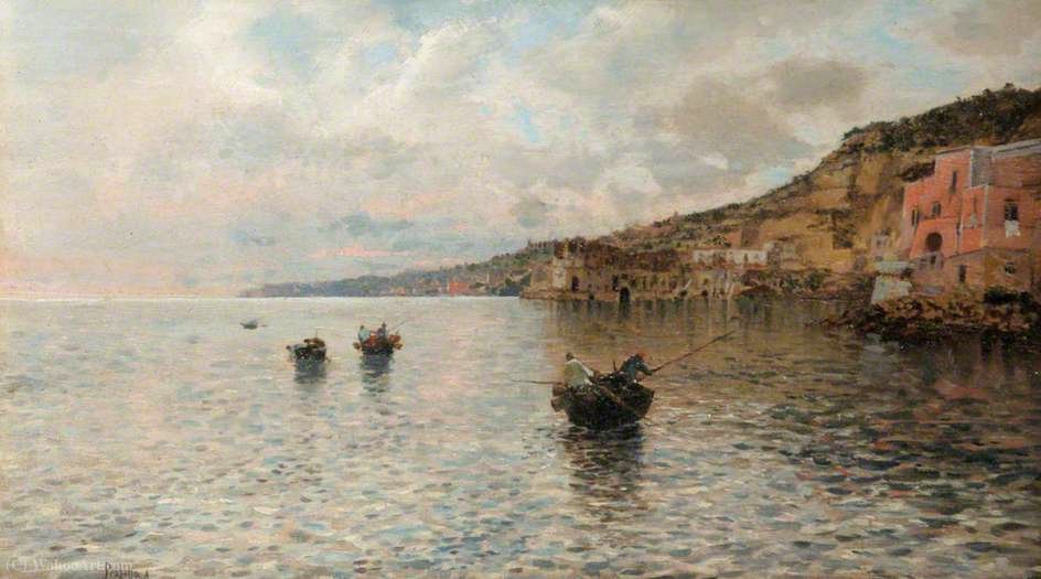 Wikioo.org - The Encyclopedia of Fine Arts - Painting, Artwork by Attilio Pratella - Bay of Naples