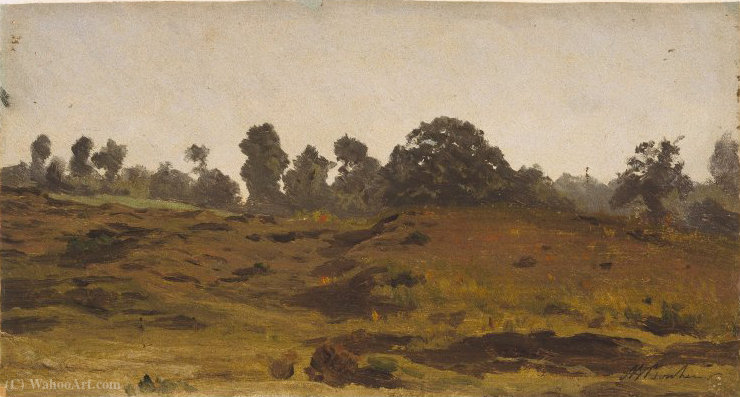 Wikioo.org - The Encyclopedia of Fine Arts - Painting, Artwork by Auguste François Bonheur - View of a Field