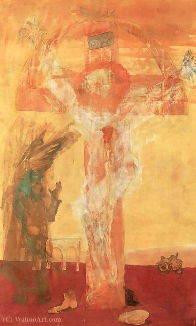 Wikioo.org - The Encyclopedia of Fine Arts - Painting, Artwork by Aurel Emod - Christ on the Cross (1971)