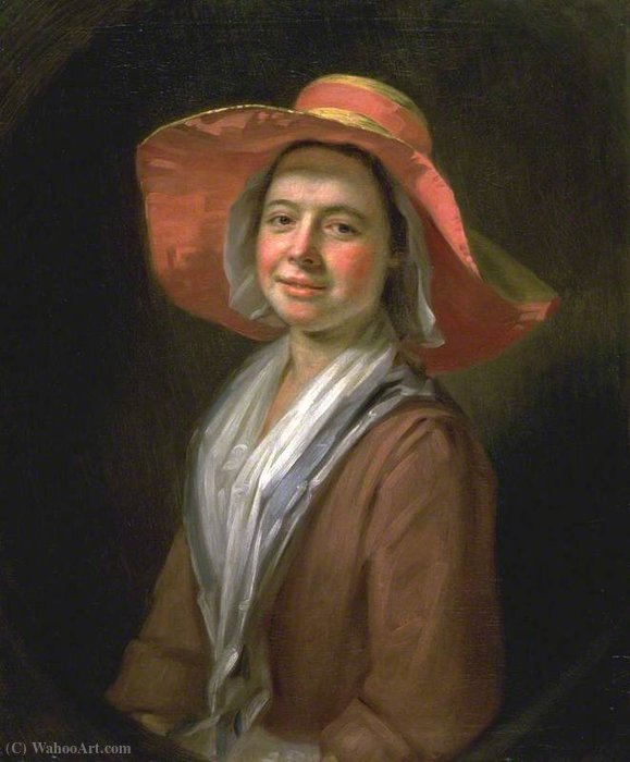 Wikioo.org - The Encyclopedia of Fine Arts - Painting, Artwork by Balthasar Denner - A Girl in a Straw Hat