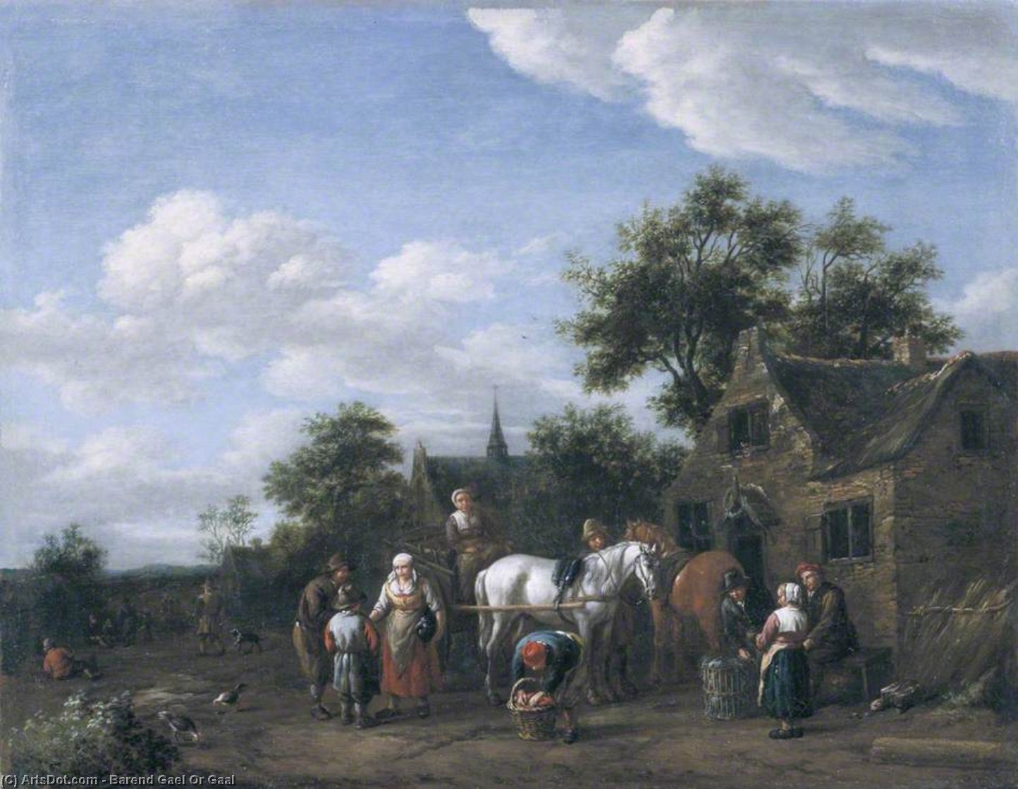 Wikioo.org - The Encyclopedia of Fine Arts - Painting, Artwork by Barend Gael Or Gaal - A farrier's shop