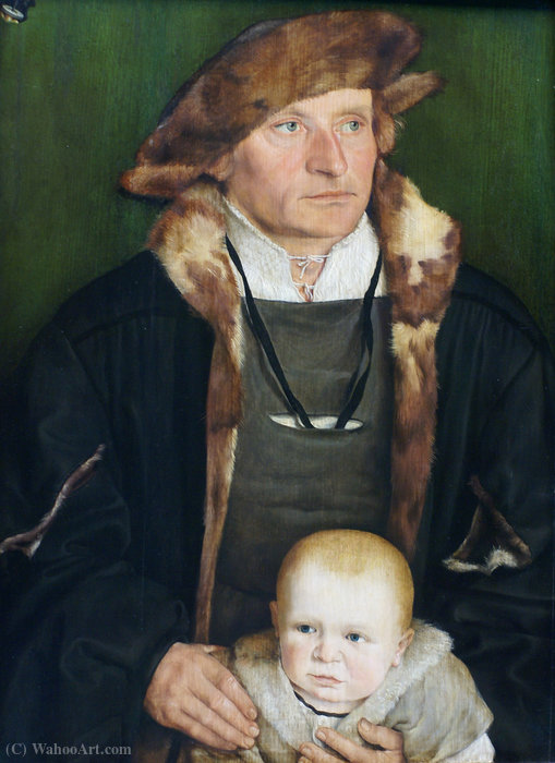 Wikioo.org - The Encyclopedia of Fine Arts - Painting, Artwork by Barthel Beham - Hans Urmiller and his son