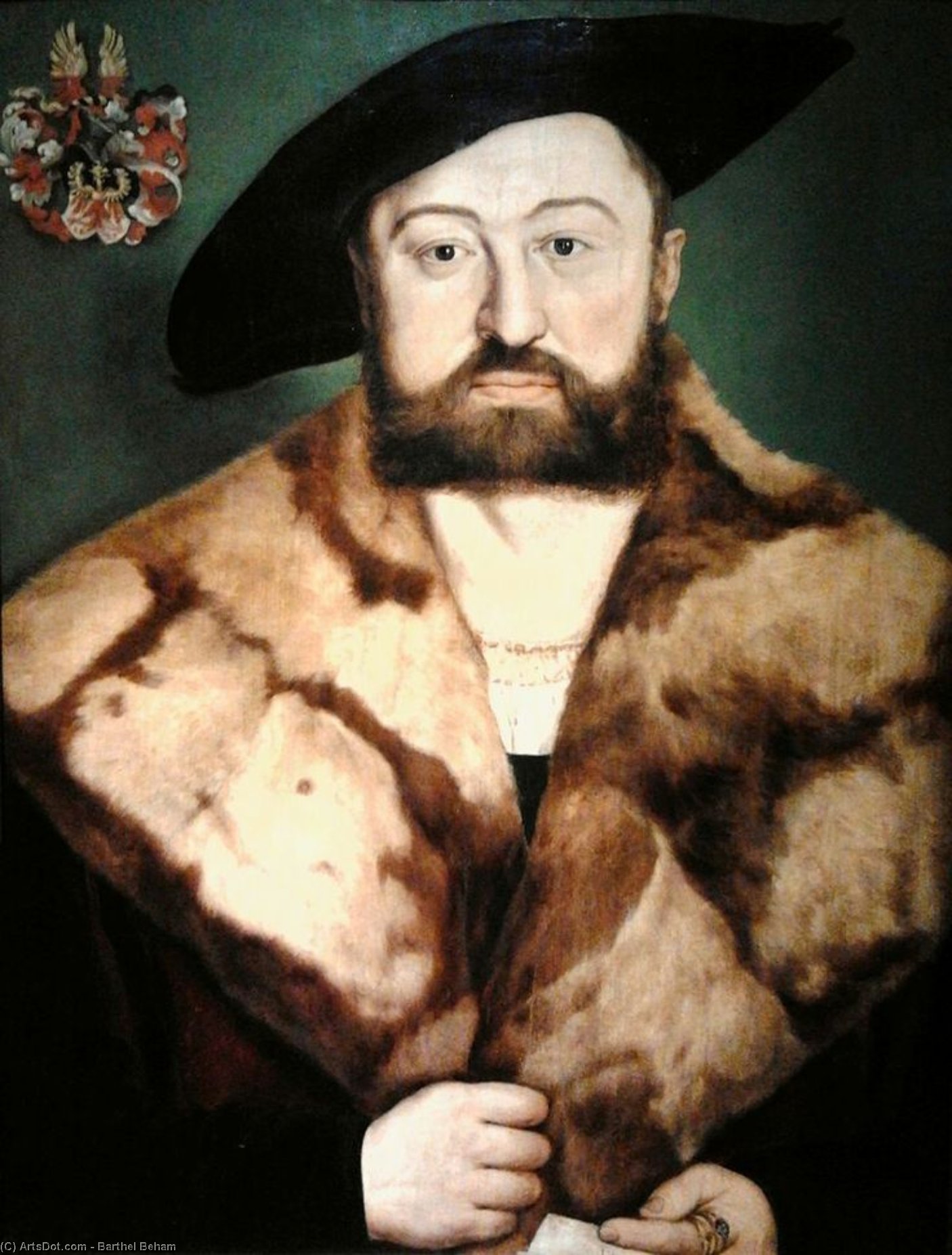 Wikioo.org - Bách khoa toàn thư về mỹ thuật - Vẽ tranh, Tác phẩm nghệ thuật Barthel Beham - Portrait of a Goldsmith Jörg Herz.