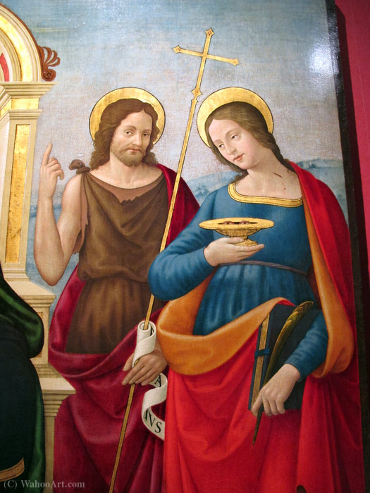 Wikioo.org - The Encyclopedia of Fine Arts - Painting, Artwork by Bastiano Mainardi - Sebastiano mainardi, Virgin and Child with Saints