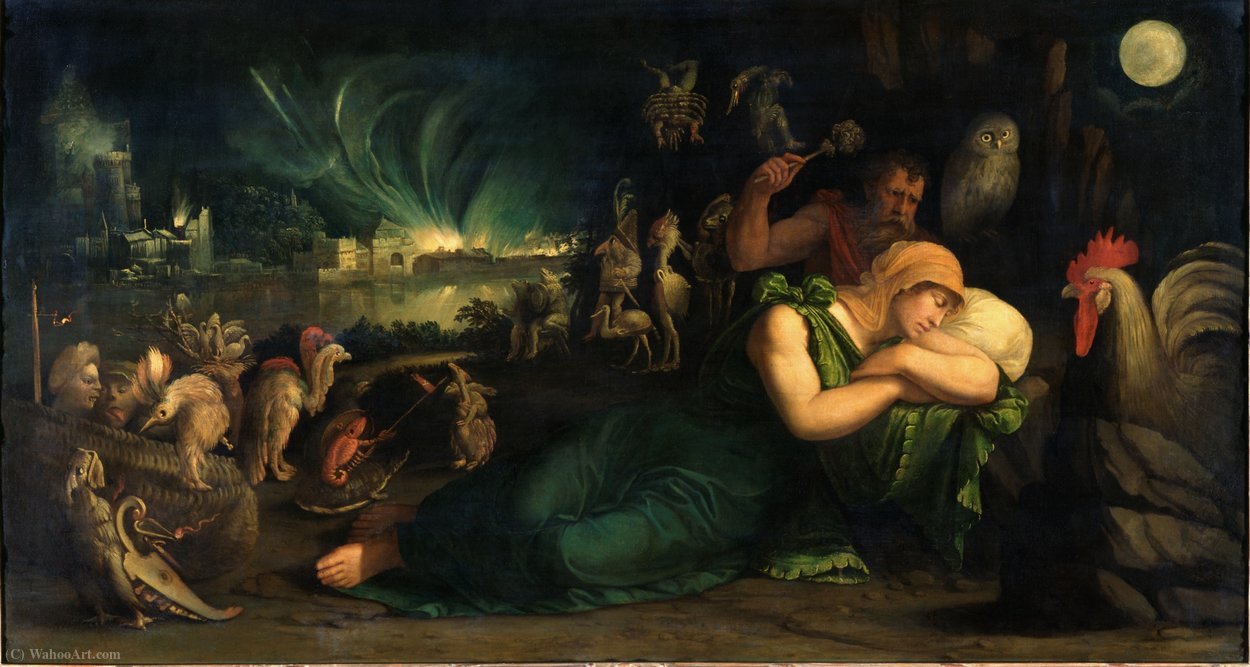 WikiOO.org - Енциклопедія образотворчого мистецтва - Живопис, Картини
 Battista Dossi - The night