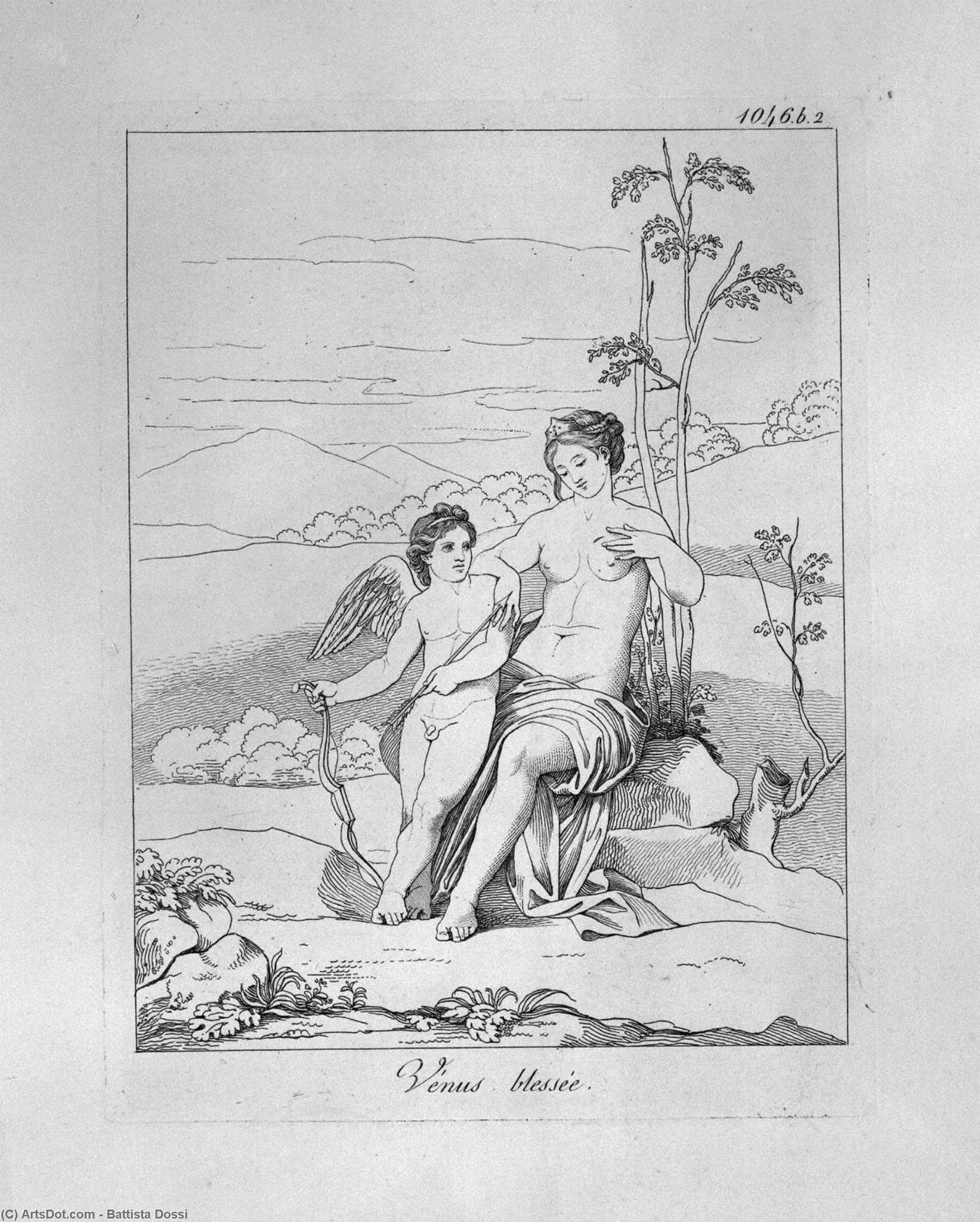 Wikioo.org – La Enciclopedia de las Bellas Artes - Pintura, Obras de arte de Battista Dossi - Venus y cupido