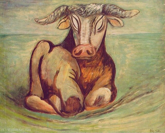 Wikoo.org - موسوعة الفنون الجميلة - اللوحة، العمل الفني Bela Onodi - Bull i (1930)