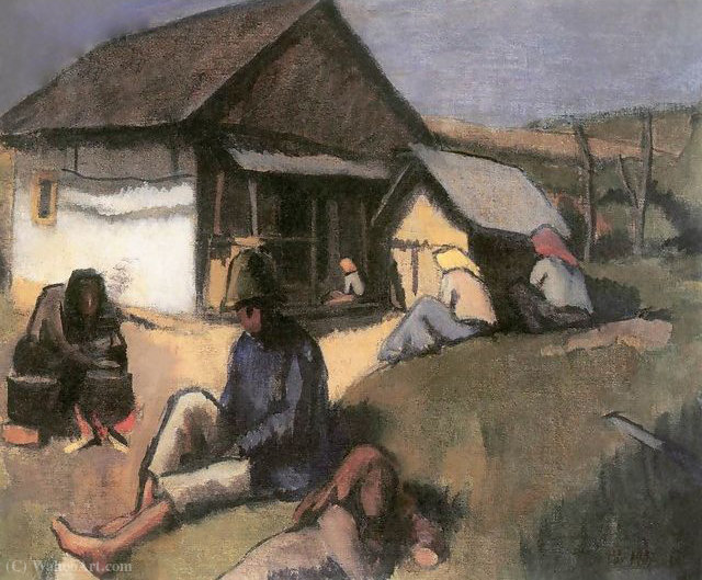 WikiOO.org - Encyclopedia of Fine Arts - Malba, Artwork Bela Onodi - Gypsies (1907)