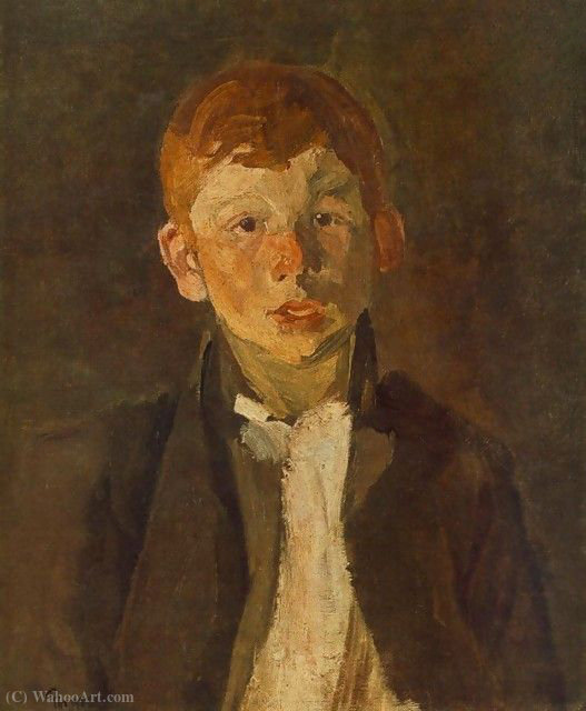 WikiOO.org - Enciclopédia das Belas Artes - Pintura, Arte por Bela Onodi - Red haired Gipsy Boy (1903)