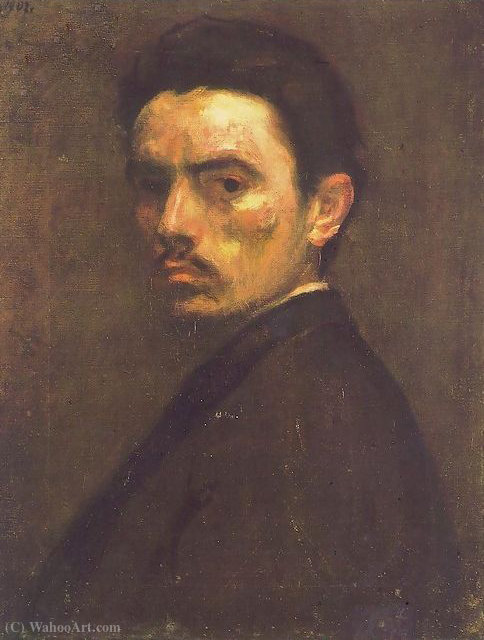 WikiOO.org - Encyclopedia of Fine Arts - Maalaus, taideteos Bela Onodi - Self portrait (1902)