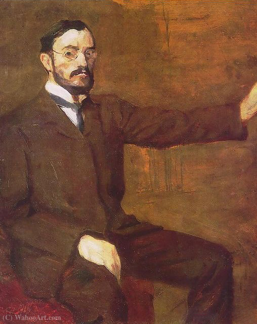 WikiOO.org - Енциклопедия за изящни изкуства - Живопис, Произведения на изкуството Bela Onodi - Self portrait (1907)