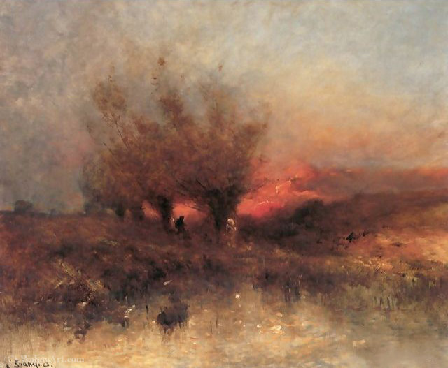 WikiOO.org - Encyclopedia of Fine Arts - Malba, Artwork Bela Spanyi - Sunset