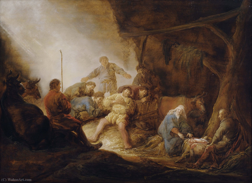 Wikioo.org – L'Enciclopedia delle Belle Arti - Pittura, Opere di Benjamin Gerritsz Cuyp - L Adorazione dei pastori