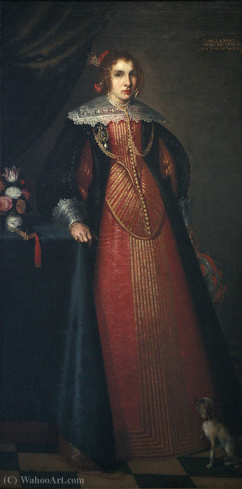 Wikioo.org - The Encyclopedia of Fine Arts - Painting, Artwork by Carlo Ceresa - Portrait of Camilla Spinola